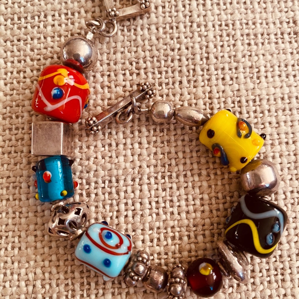 Silpada Sterling Silver and glass stone bracelet